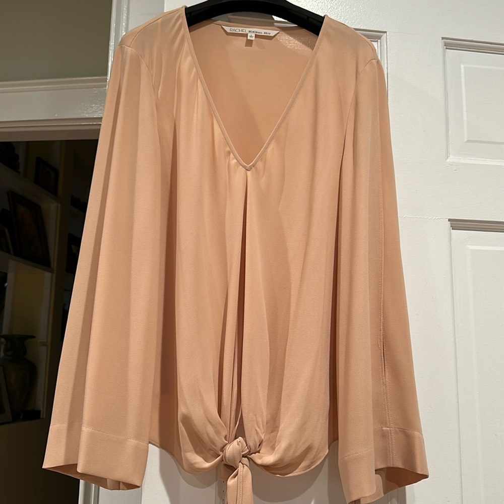 Rachel Roy blush nude cut out blouse